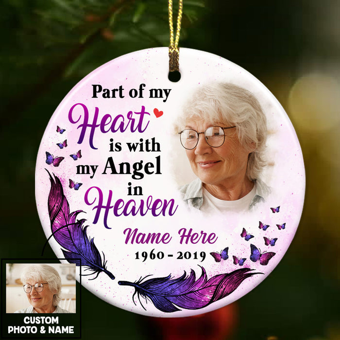 Personalized Memo Heaven Christmas Circle Ornament NB51 95O36 1