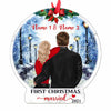 Personalized Couple First Christmas Snow Globe Ornament NB91 30O58 1