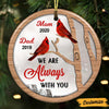 Perrsonalized Mom Dad Memo I Am Always With You Cardinal Circle Ornament NB61 23O47 thumb 1