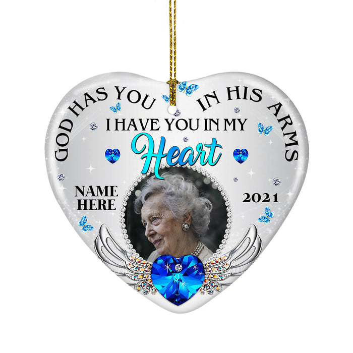 Personalized Mom Dad Memo Heart Ornament NB61 95O36 1