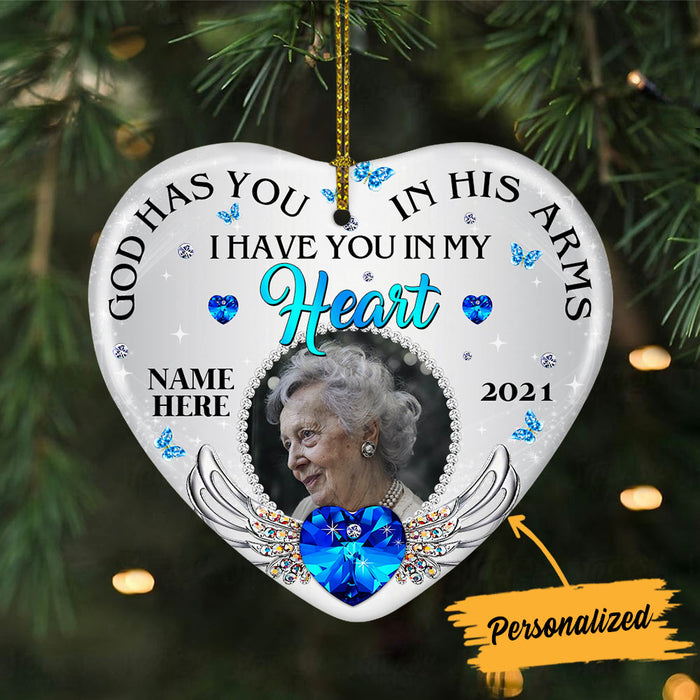 Personalized Mom Dad Memo Heart Ornament NB61 95O36 1