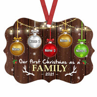 Personalized Christmas As A Family Benelux Ornament NB62 23O57 thumb 1