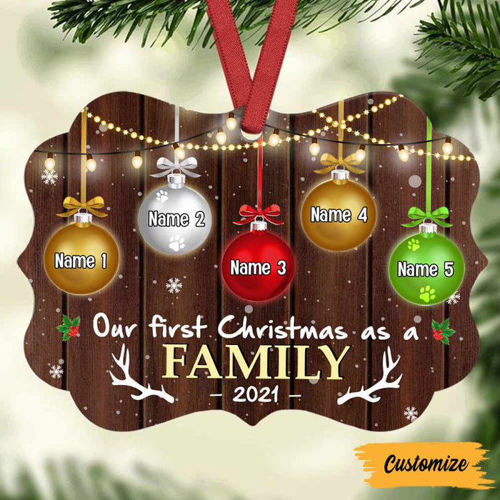 Personalized Christmas As A Family Benelux Ornament NB62 23O57 1