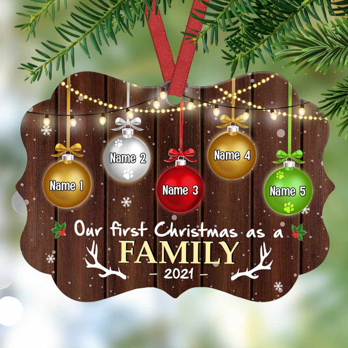 Personalized Christmas As A Family Benelux Ornament NB62 23O57 1
