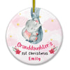 Personalized Baby First Christmas Elephant Circle Ornament NB53 24O66 1