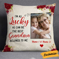 Personalized Mom Grandma Kids Photo Lucky Pillow NB62 95O34 thumb 1