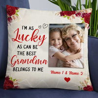 Personalized Mom Grandma Kids Photo Lucky Pillow NB62 95O34 thumb 1