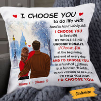 Personalized Couple Christmas Pillow NB63 87O53 thumb 1