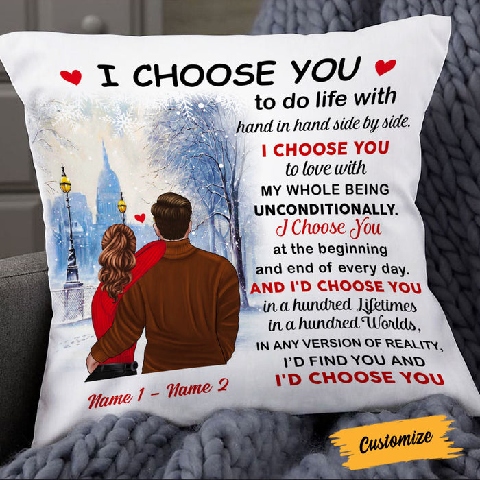 Personalized Couple Christmas Pillow NB63 87O53 1