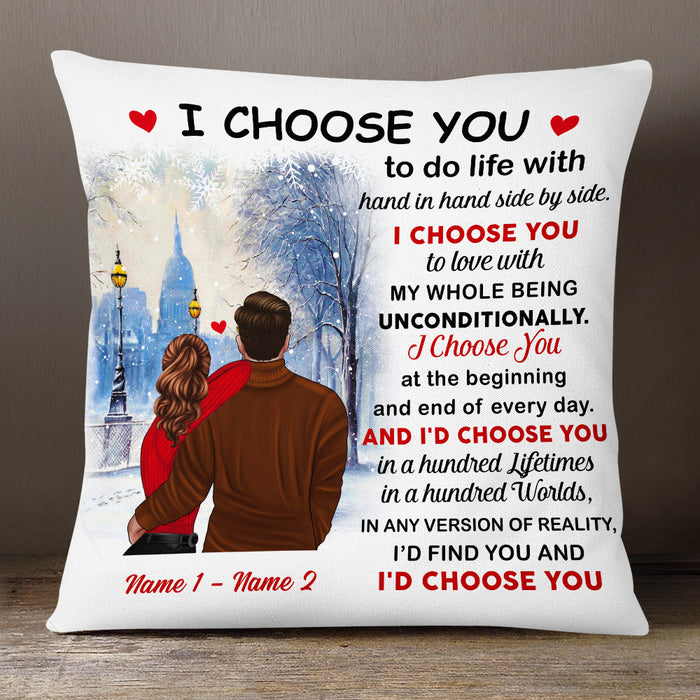 Personalized Couple Christmas Pillow NB63 87O53 1