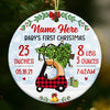 Personalized Toy Car Baby First Christmas Circle Ornament NB62 87O53 1