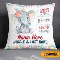Personalized Baby Elephant Pillow NB58 24O32 thumb 1