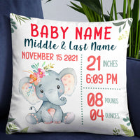 Personalized Baby Elephant Pillow NB61 24O32 thumb 1