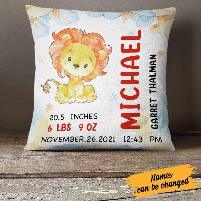 Personalized Baby Birth Announcement Pillow NB57 24O66 1