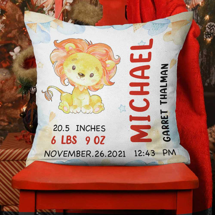 Personalized Baby Birth Announcement Pillow NB57 24O66 1