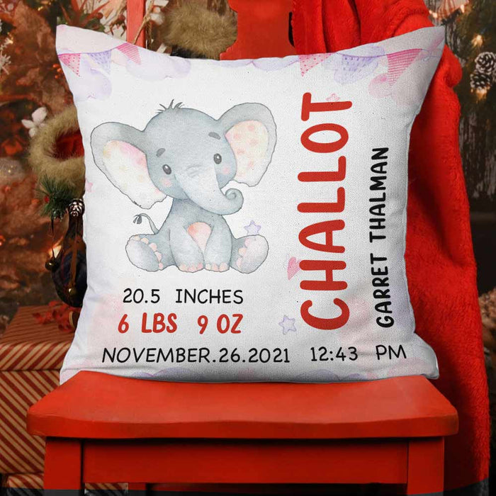 Personalized Baby Birth Announcement Pillow NB57 24O66 1
