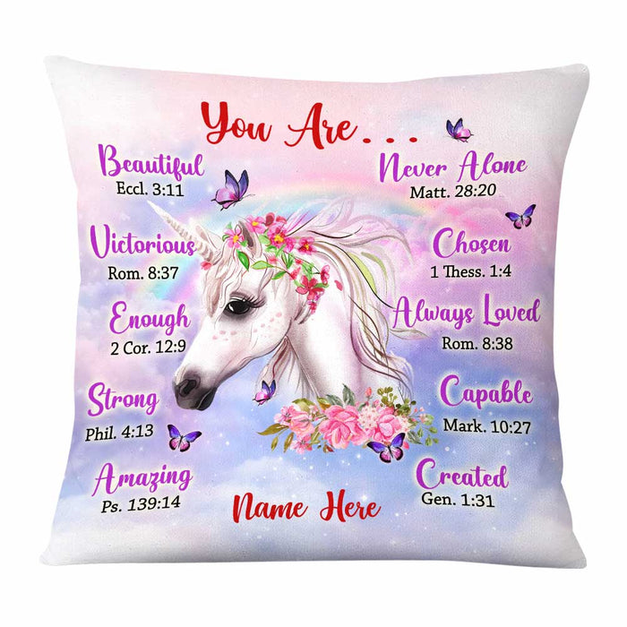 Personalized Daughter Unicorn God Says You Are Pillow NB61 87O58 1