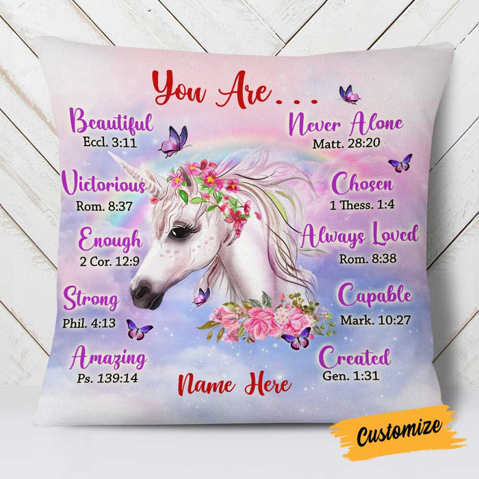 Personalized Daughter Unicorn God Says You Are Pillow NB61 87O58 1