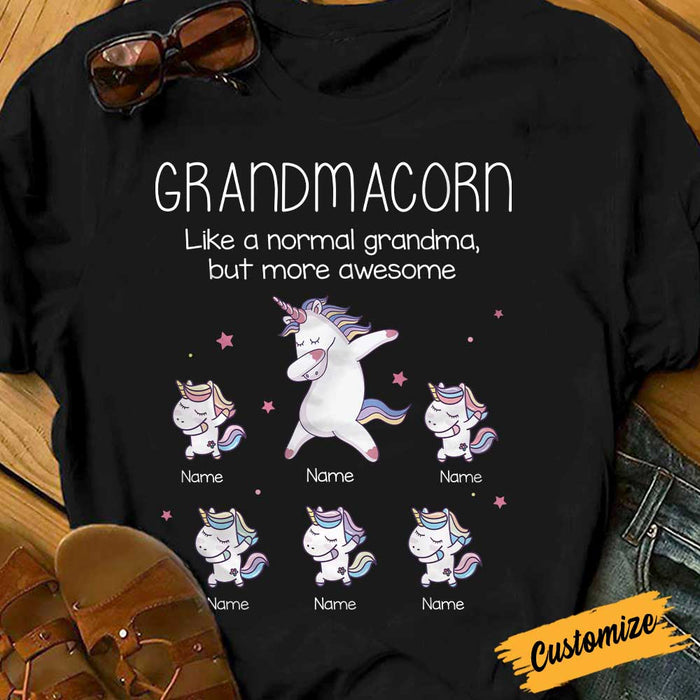 Personalized Mom Grandma Aunt Unicorn T Shirt NB62 81O66 1
