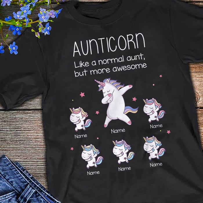 Personalized Mom Grandma Aunt Unicorn T Shirt NB62 81O66 1