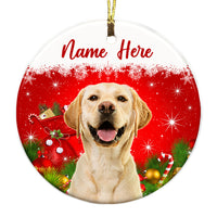 Personalized Dog Cat Photo Christmas Circle Ornament OB261 87O53 thumb 1
