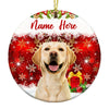 Personalized Dog Photo Christmas Circle Ornament OB264 87O53 1