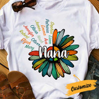 Personalized Mom Grandma Nana Flower T Shirt NB61 81O34 thumb 1