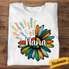 Personalized Mom Grandma Nana Flower T Shirt NB61 81O34 1