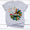 Personalized Mom Grandma Nana Flower T Shirt NB61 81O34 1