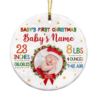Personalized Christmas Baby Circle Ornament NB62 26O36 thumb 1