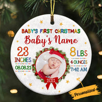 Personalized Christmas Baby Circle Ornament NB62 26O36 thumb 1