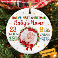 Personalized Christmas Baby Circle Ornament NB62 26O36 thumb 1