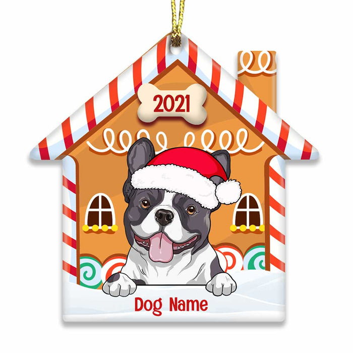 Personalized My Home Christmas Dog House Ornament NB81 23O34 1