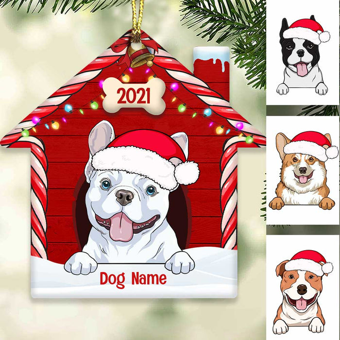 Personalized My Home Christmas Dog House Ornament NB81 23O34 1