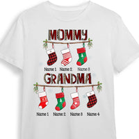 Personalized Mom Grandma Grandkids Son Daughter Stocking T Shirt NB92 30O58 thumb 1