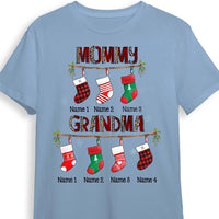 Personalized Mom Grandma Grandkids Son Daughter Stocking T Shirt NB92 30O58 thumb 1