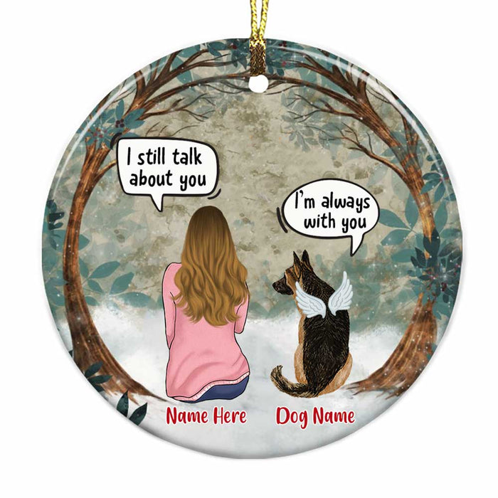 Personalized Dog Memo Conversation Circle Ornament NB63 81O34 1