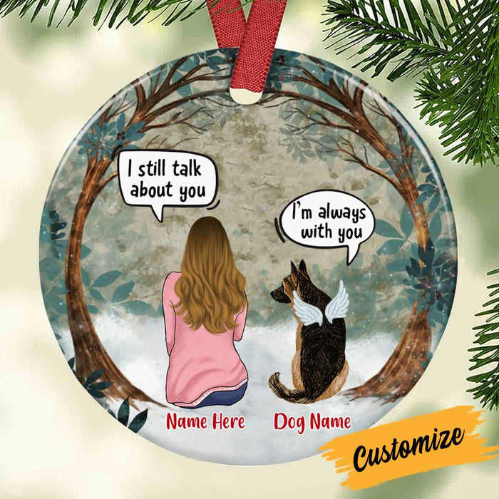Personalized Dog Memo Conversation Circle Ornament NB63 81O34 1