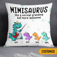 Personalized Mom Grandma Grandson Granddaughter Mimisaurus Pillow NB82 24O32 thumb 1