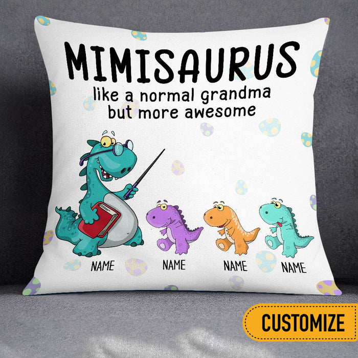 Personalized Mom Grandma Grandson Granddaughter Mimisaurus Pillow NB82 24O32 1