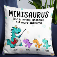 Personalized Mom Grandma Grandson Granddaughter Mimisaurus Pillow NB82 24O32 thumb 1