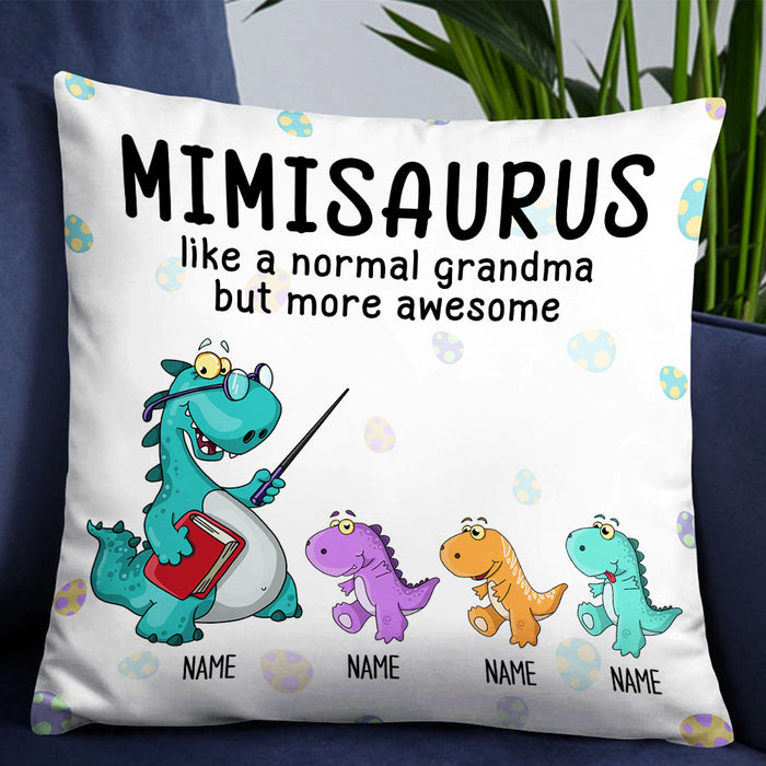 Personalized Mom Grandma Grandson Granddaughter Mimisaurus Pillow NB82 24O32 1