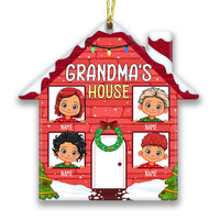 Personalized Christmas Family Grandma Grandson Granddaughter House Ornament NB81 24O32 thumb 1