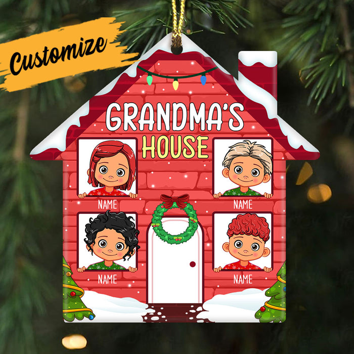 Personalized Christmas Family Grandma Grandson Granddaughter House Ornament NB81 24O32 1