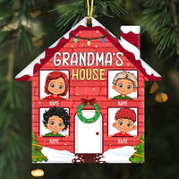 Personalized Christmas Family Grandma Grandson Granddaughter House Ornament NB81 24O32 thumb 1