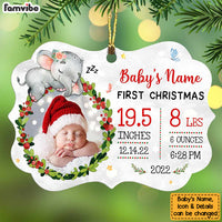 Personalized Baby Elephant First Christmas Benelux Ornament NB81 95O57 thumb 1