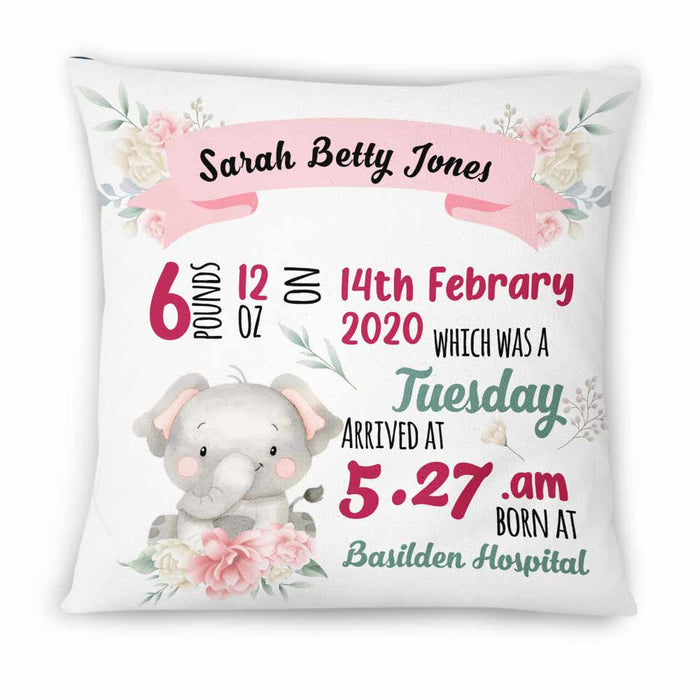 Personalized Mom Grandma Grandson Granddaughter Son Daughter Birth Annoucement Pillow NB63 24O66 1