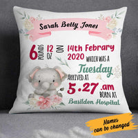 Personalized Mom Grandma Grandson Granddaughter Son Daughter Birth Annoucement Pillow NB63 24O66 thumb 1