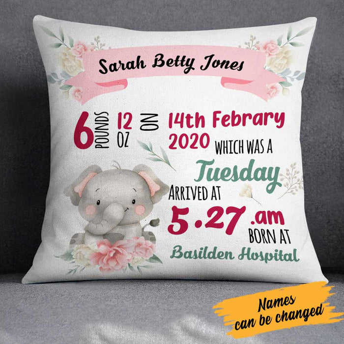 Personalized Mom Grandma Grandson Granddaughter Son Daughter Birth Annoucement Pillow NB63 24O66 1