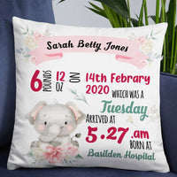 Personalized Mom Grandma Grandson Granddaughter Son Daughter Birth Annoucement Pillow NB63 24O66 thumb 1